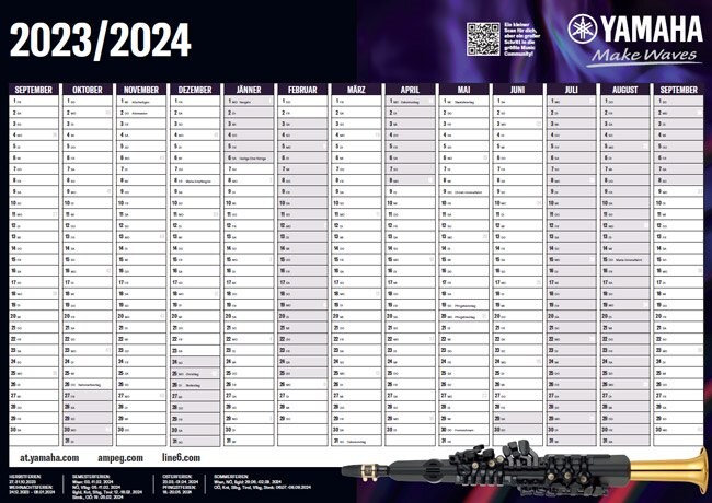 Wandkalender Schuljahr 2023/2024 jetzt bestellen!