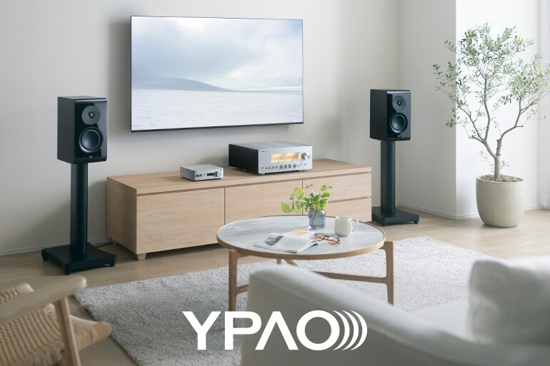 Yamaha WXC-70A connected to the A-S3200 and the YPAO logo