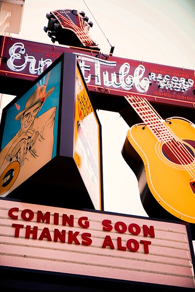 Exterior of Ernest Tubb Record Shop on Nashville's Lower Broadway.