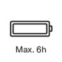 Batterie max. 6 Std.